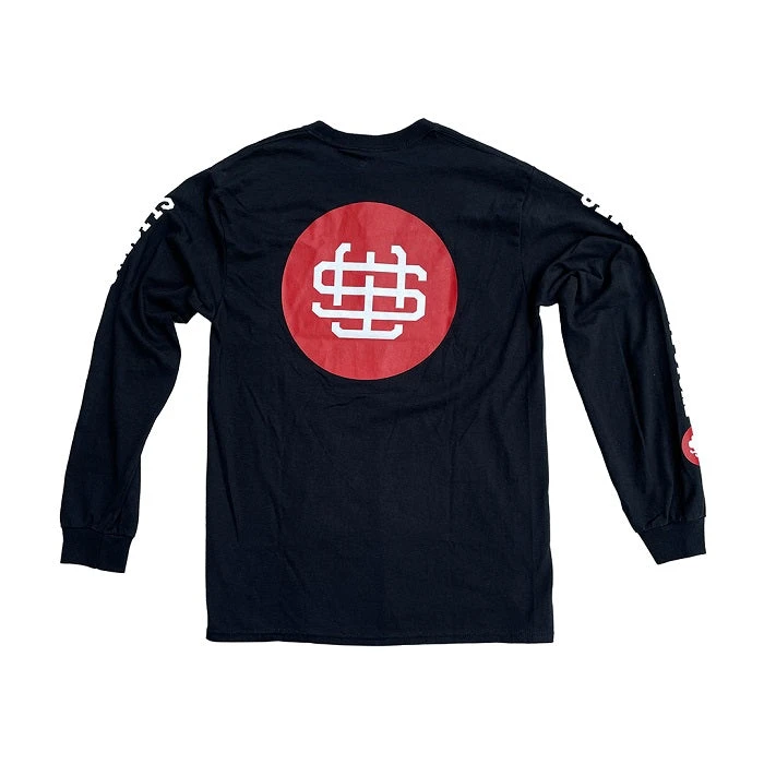Slick's Skate Store Monogram Long Sleeve T Shirt - Black - Image 2