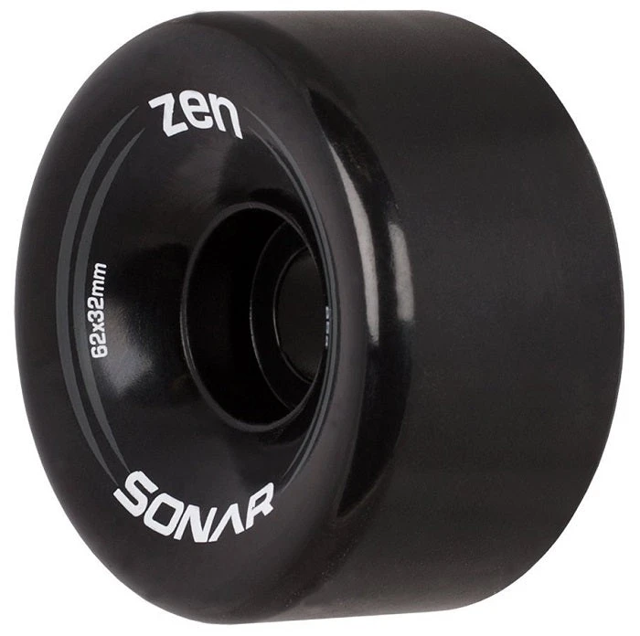 Sonar Zen Black Quad Roller Skate Wheels 62mm - Set Of 4