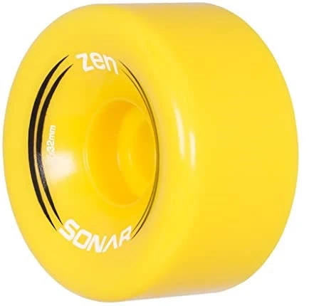 Sonar Zen Yellow Quad Roller Skate Wheels 62mm - Set Of 4