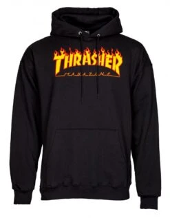 Thrasher Flame Logo Hoodie - Black