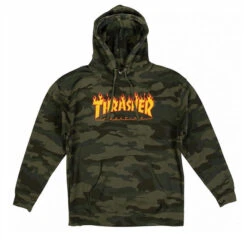 Thrasher Forest Camo Flame Logo Hoody