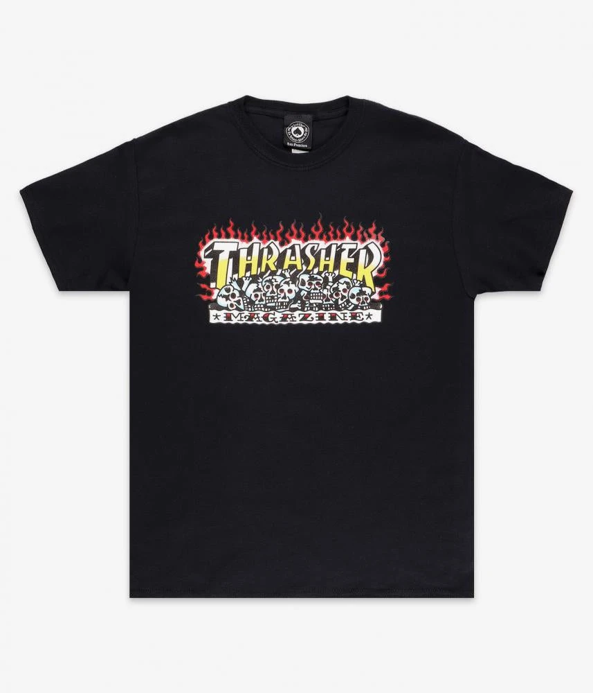 Thrasher Krak Skulls T-Shirt - Black