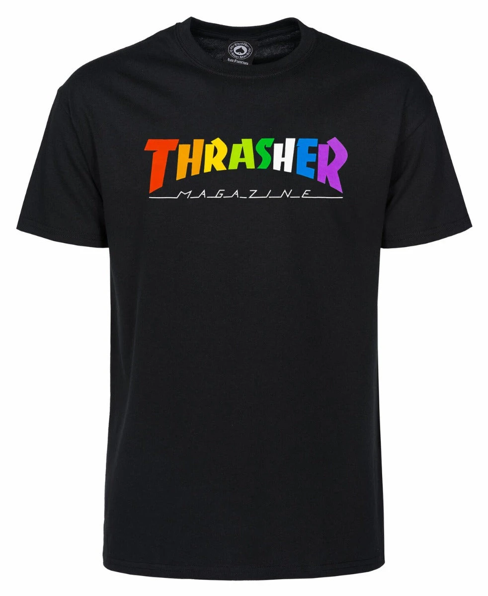 Thrasher Rainbow Mag T-Shirt - Black